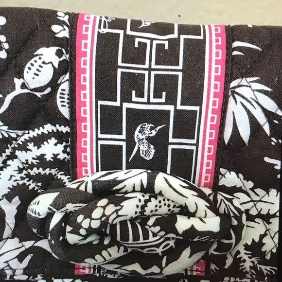 Vera Bradley Shoulder Handbag, Brown with Pink, Vintage - Picture 3 of 8